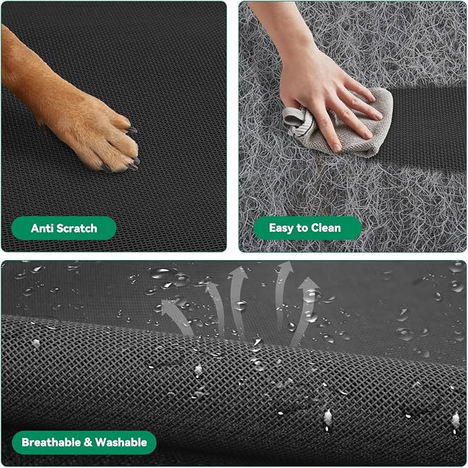 Elevated Dog Bed Outdoor Cooling Raised Cot for XL Dogs, Black 53.9in | Tool-Free Installation; Washable Cooling Breathable Mesh; Anti-Slip Feet; Indoor & Outdoor Use
