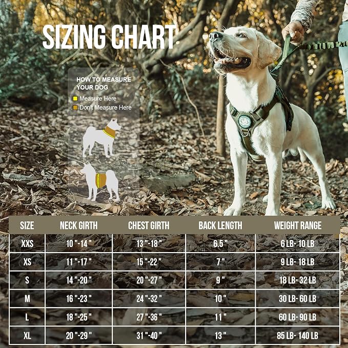 OneTigris Tactical Dog Harness with Handle No-Pull Adjustable for Small Dog | Military 1000D Pullable Nylon, Service Dog Vest with Hook & Loop Panels, Easy On & Off for Walking Hiking Training Camo XS