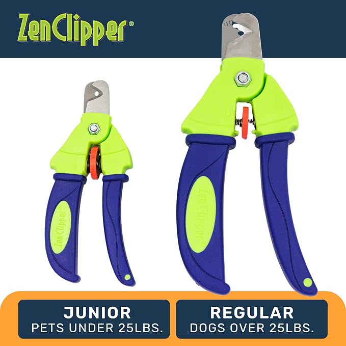 Zen Clipper Precise Dog Nail Clippers - Adjustable Safety Blade, No Overcutting - Stress Free Dog Grooming at Home - Easy to Use Pet Clippers with Sharp Blades for Clean, Splinter Free Cut