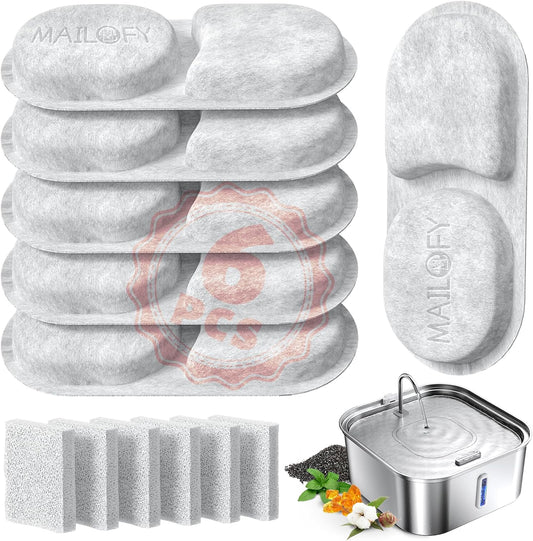 Large Dog Water Fountain 14L/3.7Gal, Stainless Steel Pet Fountain for Large Dogs and Multi-Pets, with Window & Extra Wide Drinking Area, Square Design Enlarges Capacity & Saves Space (Filters)