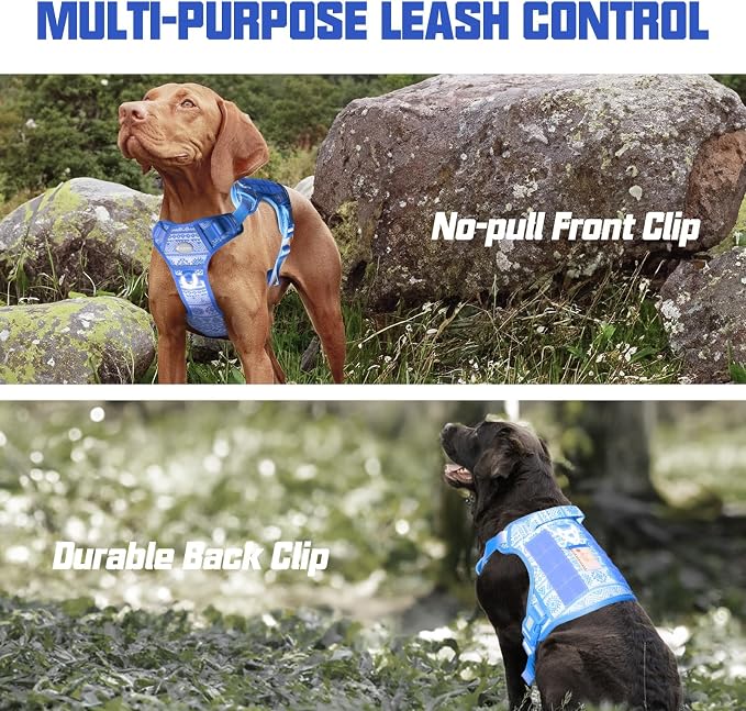 AUROTH Tactical Dog Harness for Large Dogs No Pull Adjustable Pet Harness Reflective K17 Working Training Easy Control Pet Vest Military Service Dog Harnesses