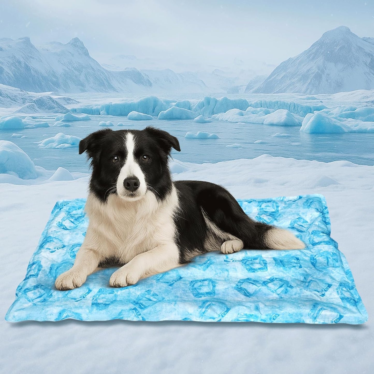 Cooling Pad for Dog,Instant Pet Cool Mat for Puppy,Comfortable Cool Pet Mat for Cat.Portable Dog Bed for Summer. Suitable for Outdoor Summer Crate Pad.Long Time Cooling.Ice Brick(Size-M 15.7*19.7in)