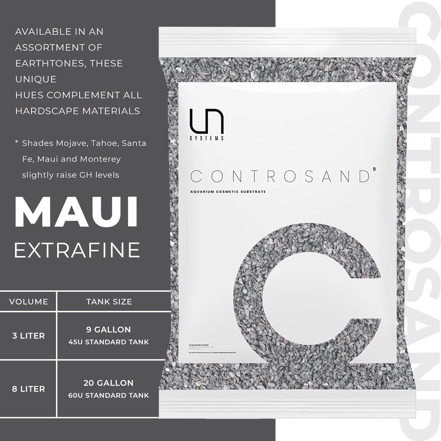 Ultum Nature Systems Controsand Maui Aquarium Gravel (8L) - Small Pebbles for Fish Tank - Planted Rocks - Substrate - Versatile Stones