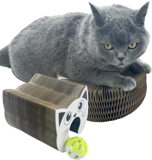 Interactive Scratching Board for Playful Kitties Magic Accordion Cat Scratching Post, Fun Cat Toys for Indoor Cats 1Pack