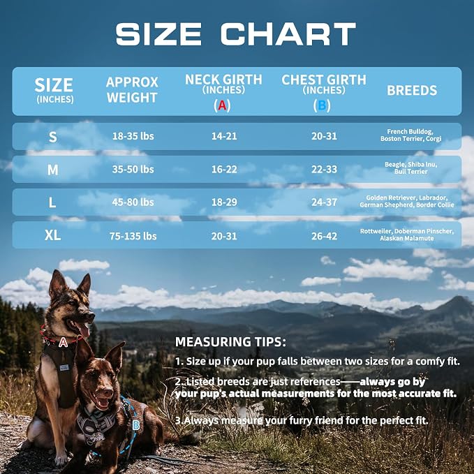 Auroth Tactical Dog Training Harness No Pulling Front Clip Leash Adhesion Reflective K9 Pet Working Vest Easy Control for Small Medium Large Dogs Blue Camo L