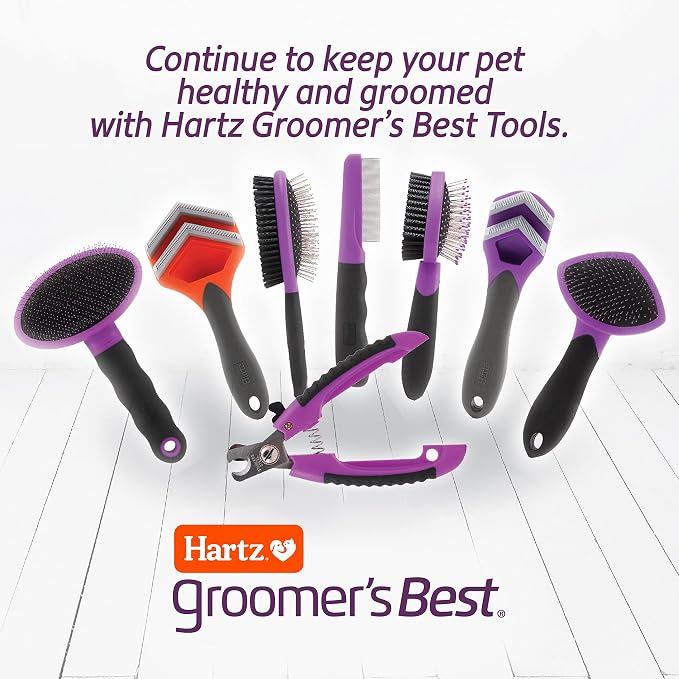 Hartz Groomer's Best Fur Fetcher De-Shedder Dog Brush,Black