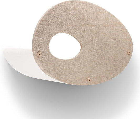 Accessory ADD-ON Curved Shelf Facade Covers Compatible with Cat Wall Shelves by Pryde Pets - 100% Sustainable PET Felt - Climber Sold Seperately - Cats Hammock Privacy and Safety Bumpers (Oatmeal)
