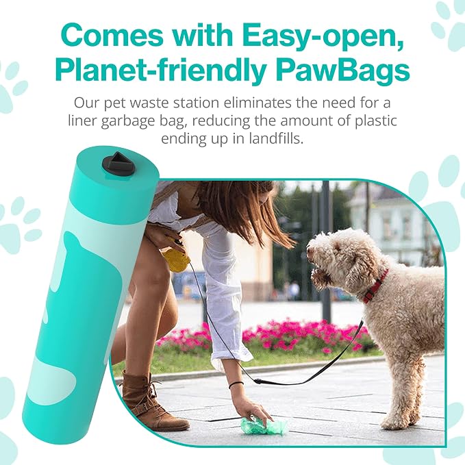 PawPail Pet Waste Station with Mounting System, Suitable for Outdoor Use, Designed with Odor-Reducing Technology, Install on Any Surface & Ensures Convenient Pet Waste Disposal
