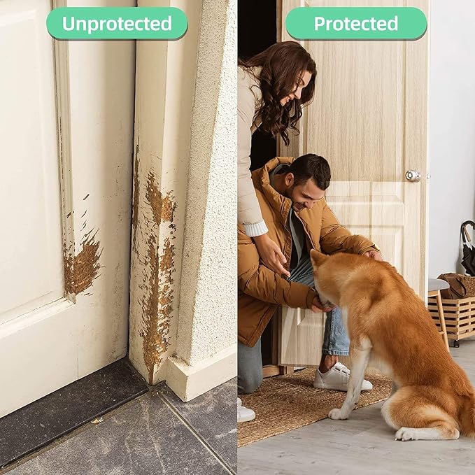 Anti Cat Scratch Furniture Protector Tape Damage-Free Couch Guard, 197"x12" | clear,strong adhesive,flexible,easy to apply,easy to remove,pins-free,residue-free,long-term use,massive coverage,non-toxic