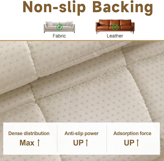OTOB Couch Cover for Dogs Washable Pet Friendly, Non Slip Plush Fuzzy Love Seat Couch Covers Sofa Slipcovers, Geometric Jacquard Soft Pet Cushion Mat Furniture Protector (Dark Gray, 27.6" x 59.1")