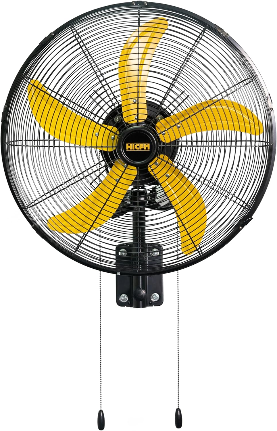 HiCFM 20" Oscillating Wall Mount Fan, 5000 CFM High Velocity Industrial Wall Mounted Heavy Duty Shop Fans with 3 Speed Settings 80° Oscillation for Commercial Garage Warehouse workshops Factory