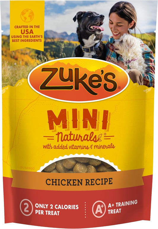 Zuke’s Mini Naturals Dog Training Treats for Dogs of All Sizes, Pet Treats made with Real Chicken - 10 oz. Pouch