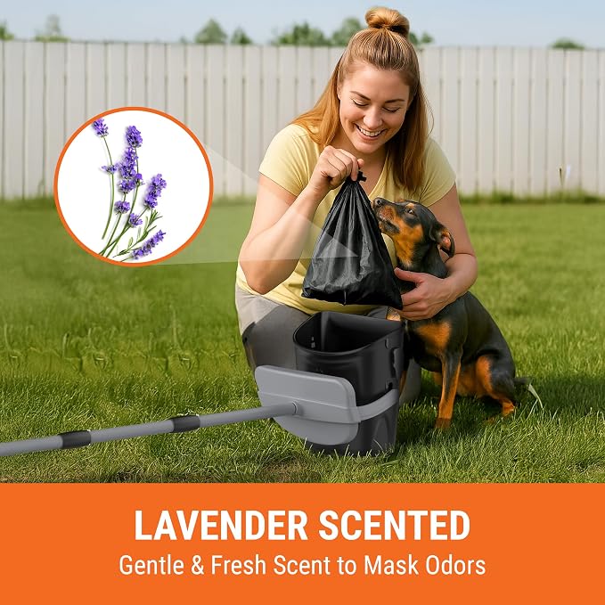 Pupzle Pooper Scooper Bags for Arm & Hammer, FUSBUNTY, MXF, and TIMINGILA | 40 Pooper Scooper Bags Refill for Swivel Bin, Black