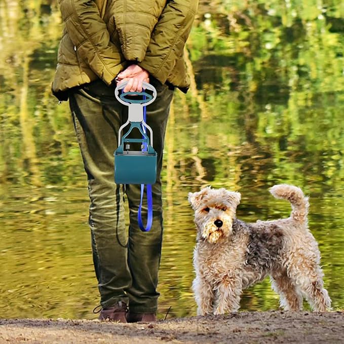 VILLCASE Heavy Duty Dog Pooper Scooper with Comfortable Handle and Simple Plastic Design, Long Handled Poop Picker for Efficient Outdoor Dog Waste Cleanup