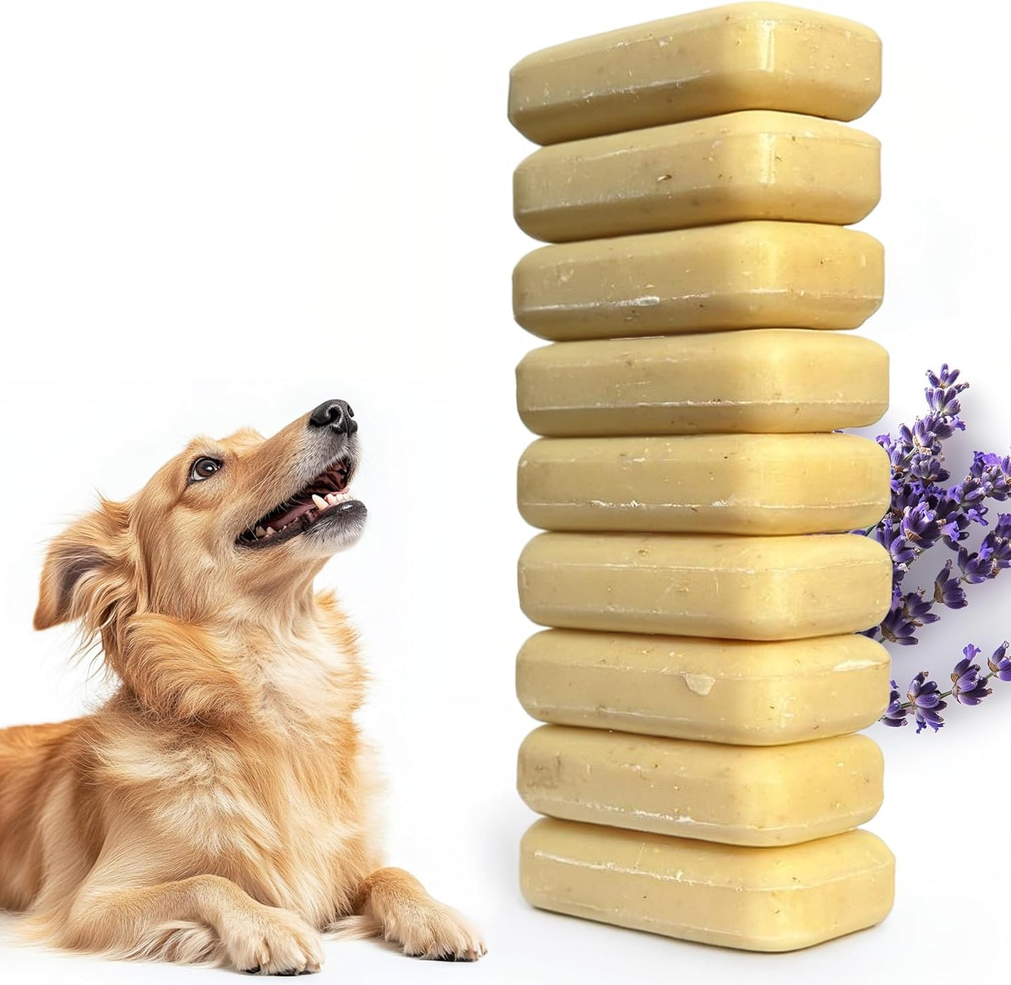 Kelebs Dog Shampoo | Allergies and itching | Dog Shampoo for Sensitive Skin | All Natural Dog Soap Bar with Lavender Oil & Oatmeal | No Plastic Vegan | 9 - Value Pack
