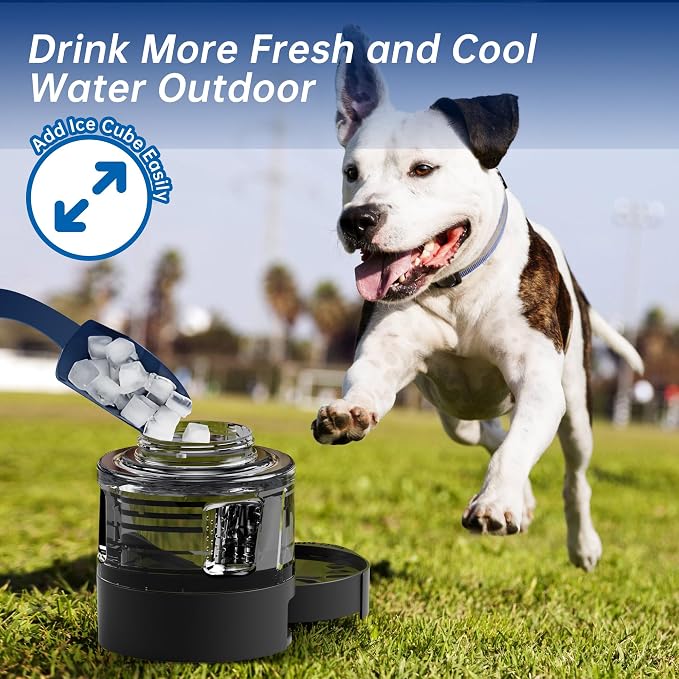 56oz Dog Water Dispenser Portable, 1.6L Leak-Proof Dog Water Bottle with Pull-Out Bowl, BPA Free Pet Travel Water Bottle for Daily Walks, Hiking, Park, Car Travel, Outdoor Beach Accessories