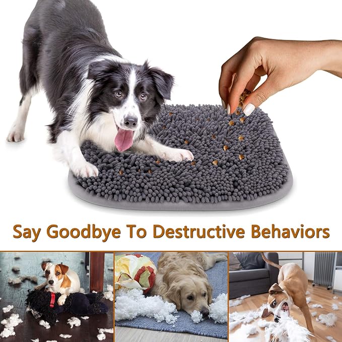 Rundik Snuffle Mat for Dogs, 20'' x 28'' Dog Sniffing Interactive Feeding Game Boredom, Puzzle Toys Encourages Natural Foraging Skills and Stress Relief Small/Medium/Large Dogs(20'' x 28'')