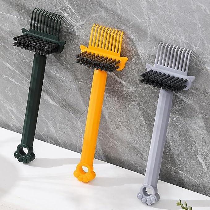 4pcs brush cleaning tools, comb cleaning brush cleaner, portable comb cleaner for men's and women's family travel salons to remove hair and dust (black, green, gray, yellow)