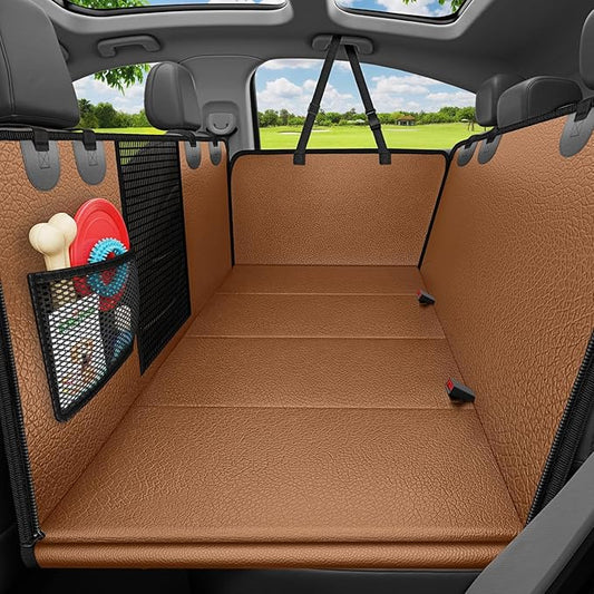 URPOWER Dog Car Seat Cover for Pets 100% Waterproof Seat Cover Hammock 600D Heavy Duty Scratch Proof Nonslip Durable Soft Back Seat Covers for Cars Trucks and SUVs