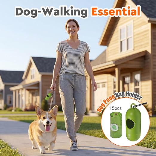 Dog Poop Trash Can Outside - Odor Control & Waterproof, 2.7Gal | Metal Pet Waste Garbage Can with Lid & Foot Pedal - Includes 30 Bags, a Bag Holder, and Lawn Stakes for Outdoor Security
