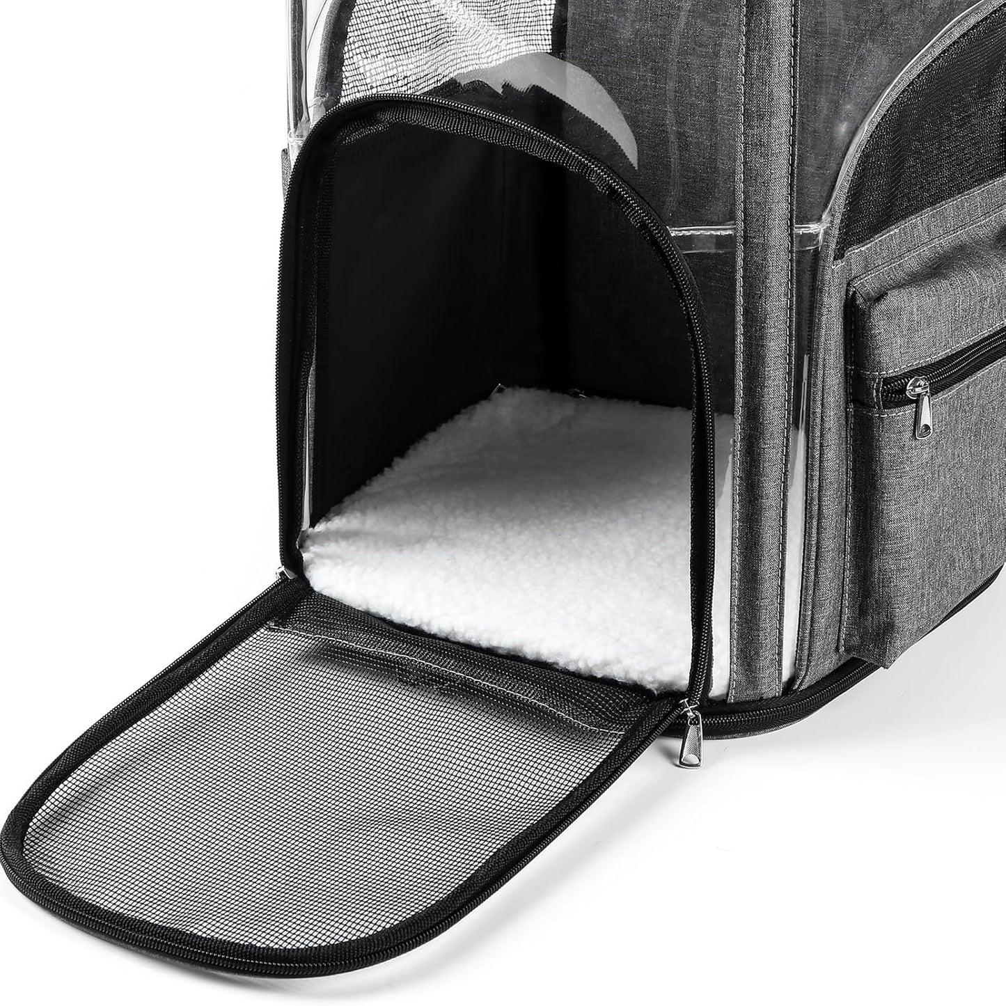 Cat Carriers Dog Carrier Pet for Small Medium Cats Dogs Puppies up to 25 Lbs, TSA Airline Approved Soft Sided, Collapsible Travel Puppy - Black Grey (M: 13" LX11.4 WX17.3 H, Blue)