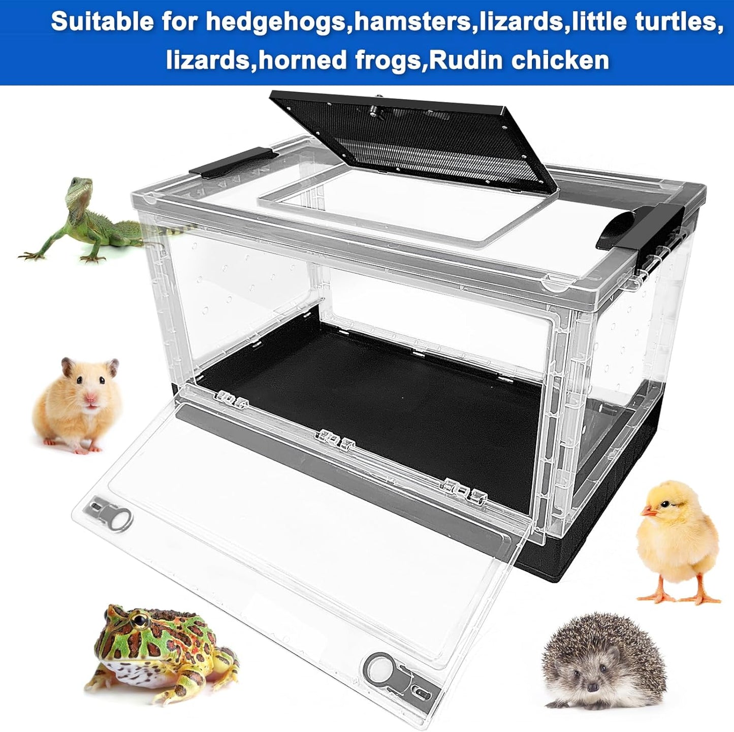 Hamster breeding House Reptile breeding Cages with Wheels (Big Size)