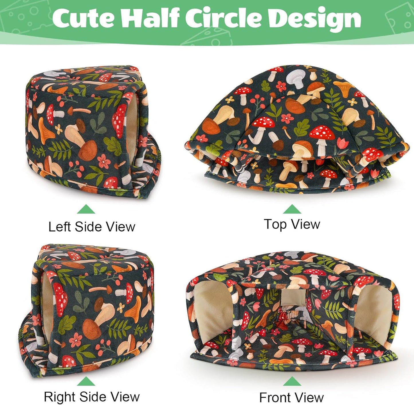 Unicorn Catcher Guinea Pig Hideout - Large Cozy Bed, Warm House, Washable Tunnel Accessories for Small Pets: Hamster, Chinchilla, Bunny