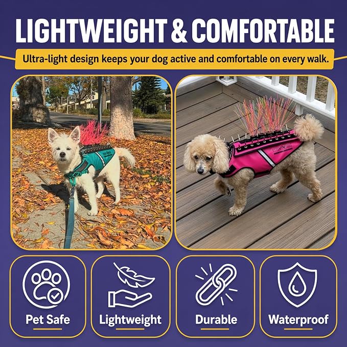 Coyotevest Coyotewhiskers Protective Nylon Dog Harness Bristles, Red | Nylon Bristles for Coyotevest or Spikevest Help Deter Coyotes, Aggressive Dogs and Birds of Prey Dog Accessory Made in USA