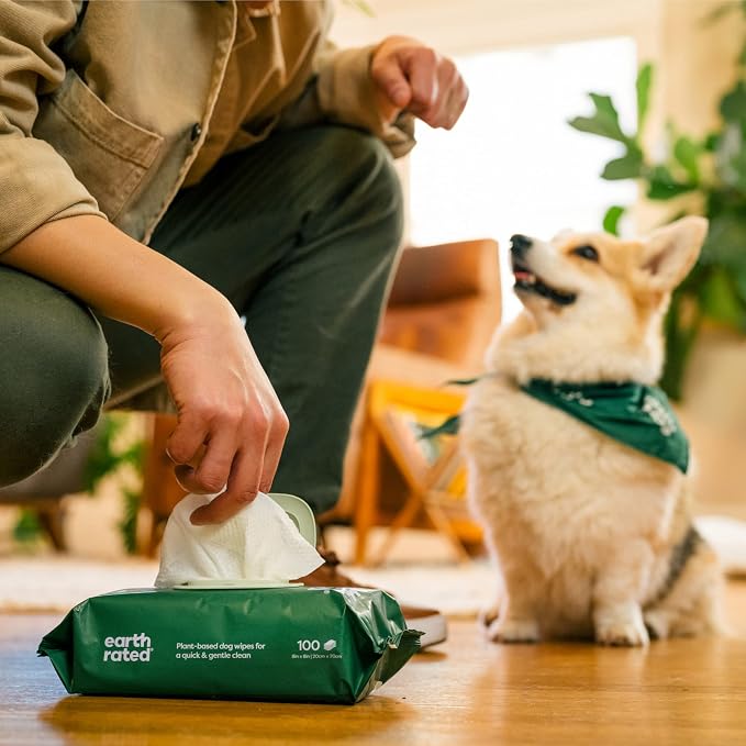 Earth Rated Essentials Bundle - 100 Lavender-scented Grooming Wipes and 270 Dog Waste Bags