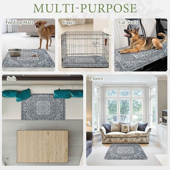 Homimp Washable Pee Pads for Dogs, 2 Pack Reusable Puppy Pads Waterproof, Absorbent and Leakproof Dog Pee Pads, Non Slip Puppy Training Pads, Pet Mat for Floor, Crate, Couch, Whelping,Grey, 36"x36"