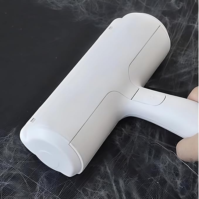 Reusable Pet Hair Remover Roller – Dog & Cat Fur Lint Cleaner for Sofa, Carpet, Bed & Car Seats – No Adhesive Required (White/Green)