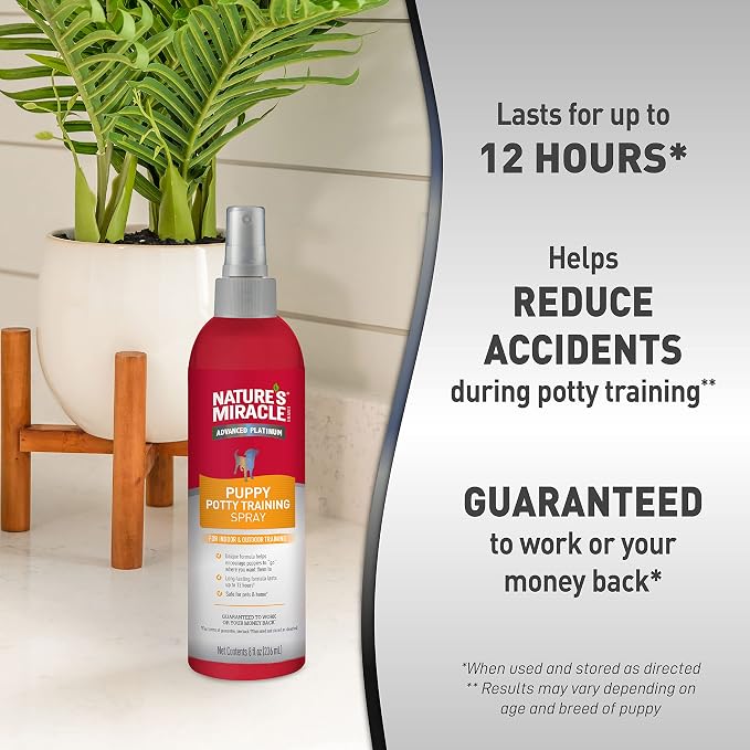 Nature's Miracle Advanced Platinum Puppy Potty Training Spray 8 Oz, Dog Training Aid