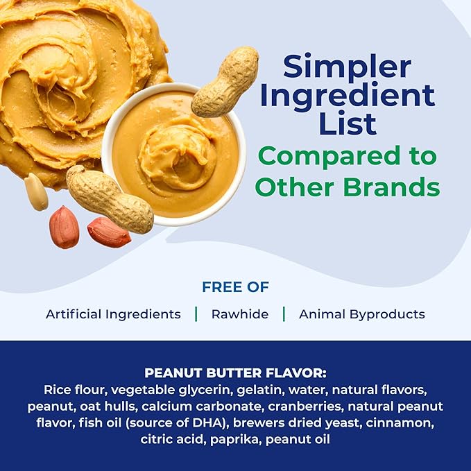 N-Bone Puppy Teething Rings Peanut Butter Flavor Dog Treat, 6 Count Bag, 7.2-oz