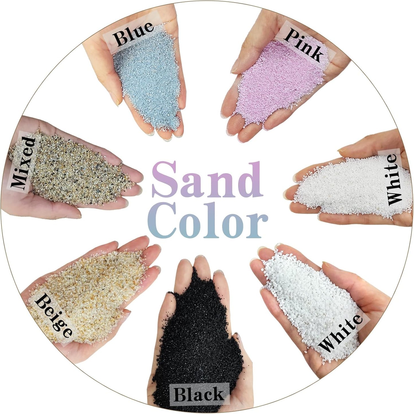 10 lbs Aquarium Sand, 0.4-0.8 mm Aquarium Gravel for Fish Tank. Decorative White Sand for Fish Tank, Paintings, Plants Potted, Candle, Vase and Crafts