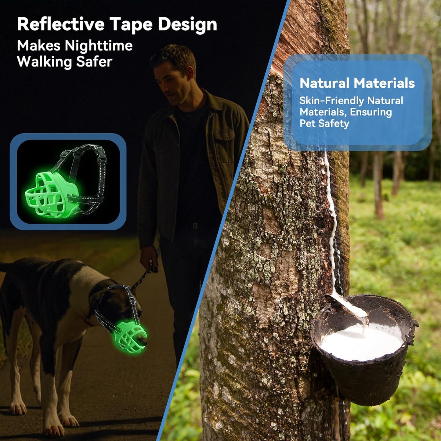 Dog Muzzle for Large Dogs, Breathable Basket Muzzles for Small, Medium and X-Large Aggressive Dog, Allows Panting Drinking, Suitable for Grooming Trimming Training (6, Luminous Green)