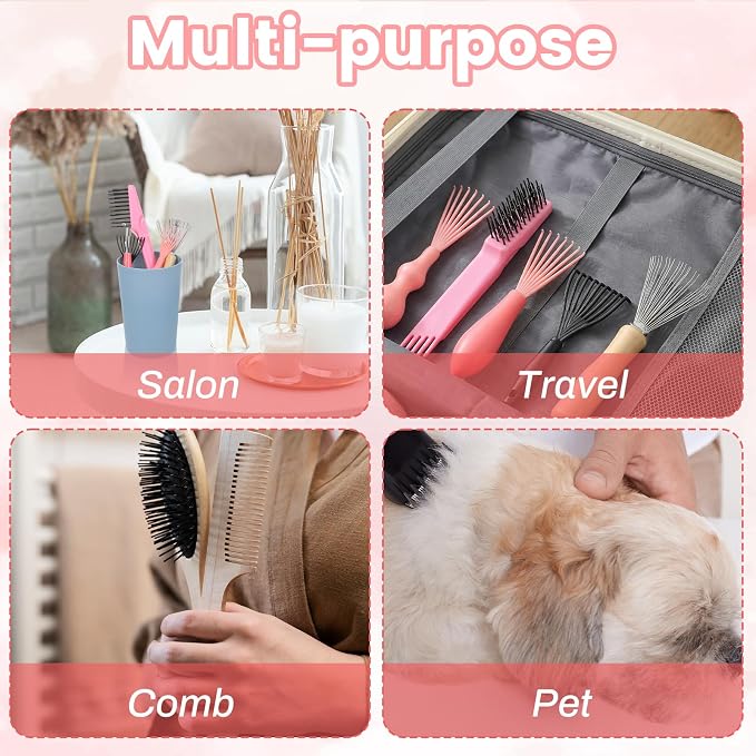 5 Pcs Hairbrush Cleaner Tool Set, Hair Brush Cleaner Rake Comb Cleaning Brush Mini Comb Cleaner For Removing Hair Dust From Different Combs Home And Salon Use, Hairstylist Essentials