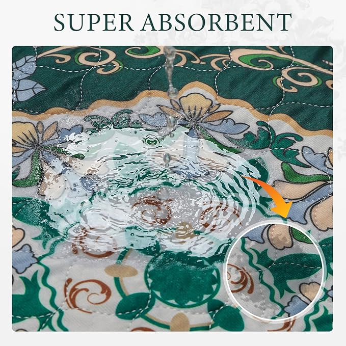 Homimp Washable Pee Pads for Dogs, 2 Pack Reusable Puppy Pads Waterproof, Absorbent and Leakproof Dog Pee Pads, Non Slip Puppy Training Pads, Pet Mat for Floor, Crate, Couch, Whelping,Green, 36"x41"