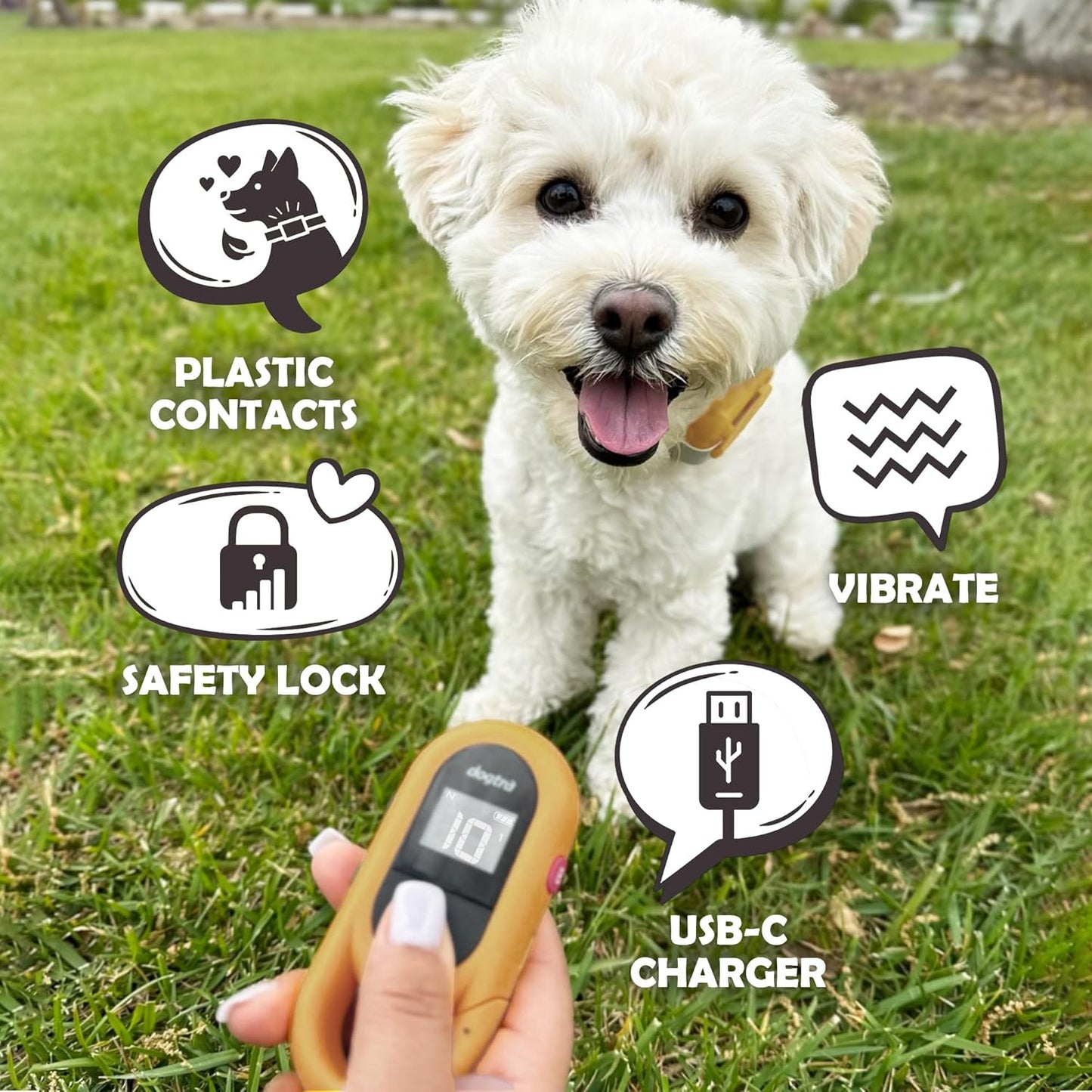 Dogtra CUE Gen 2 Tan – Customizable E-Collar for Dogs Training Collar with Remote – Easy, Safe, Beginner-Friendly Design – 99 Levels, Vibration, Boost, Waterproof, Rechargeable, 400-Yard Range