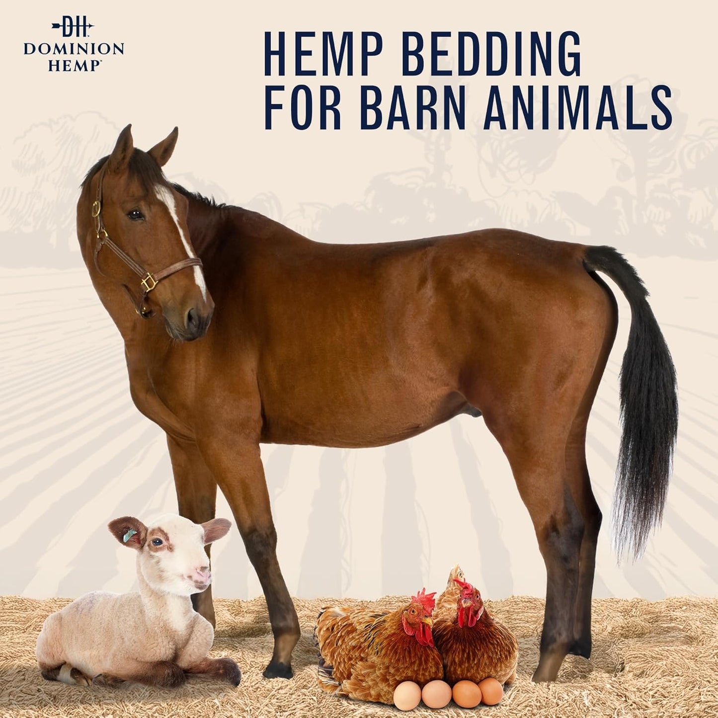 Premium Hemp Bedding for Chicken Coops 2 Cubic Feet (57L) - USA-Grown & Processed - Nesting Boxes for Chickens, Rabbits, Guinea Pigs, Hamsters, Reptiles, and Brooders - 6.6 lb. - 1 Pack