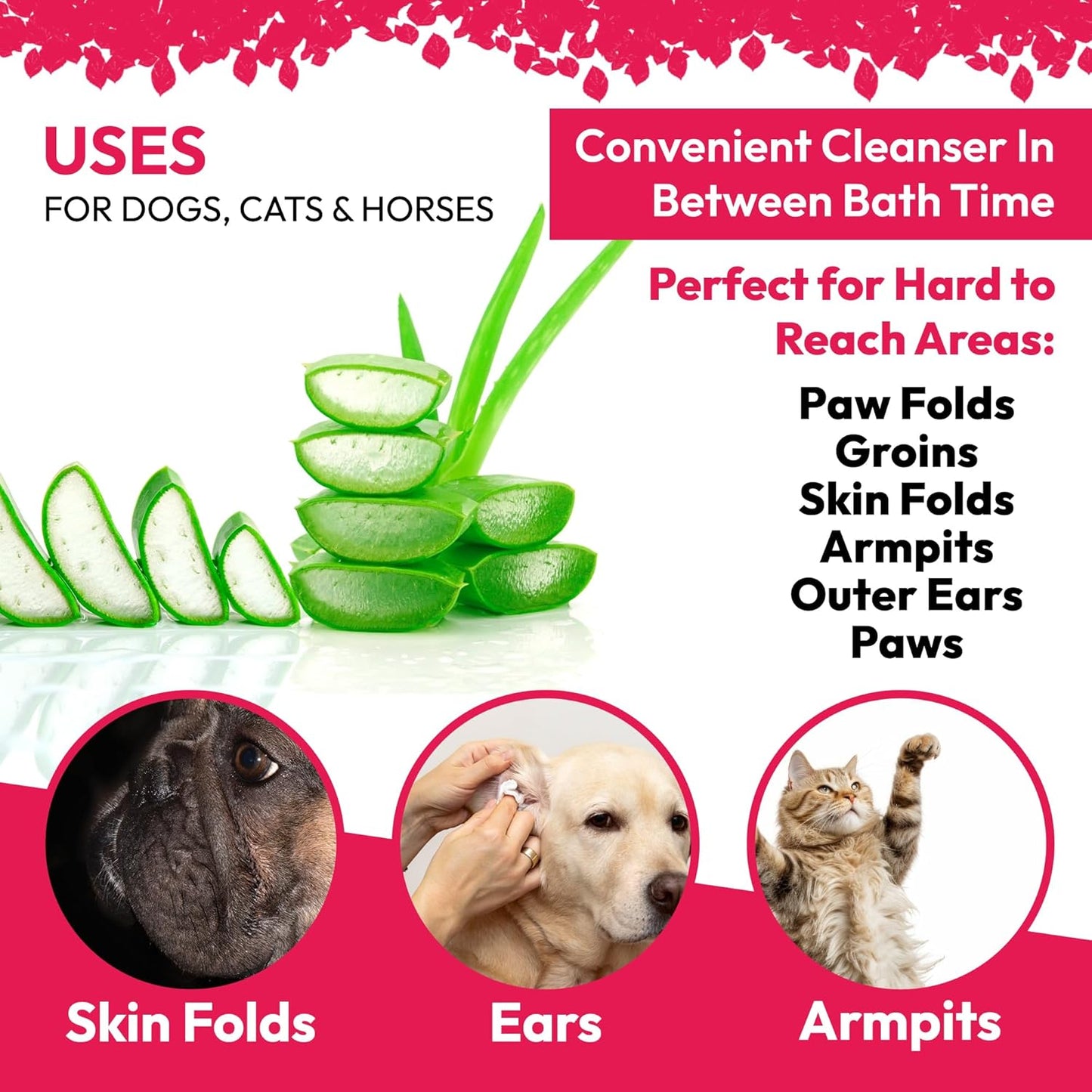 Chlorhexidianes Wipes for Dogs, Cats and Horses (Made in U.S.A) (USA) (Ketoconazole & Chlorhexidine Wipes, 50 Count)