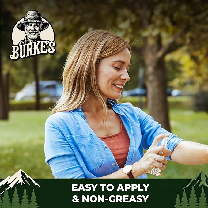 Burke’s Bug Repellent Spray (3oz) | Outdoor Protection, DEET-Free Formula, Repels Common Insects, For Camping & Hiking, Made in USA
