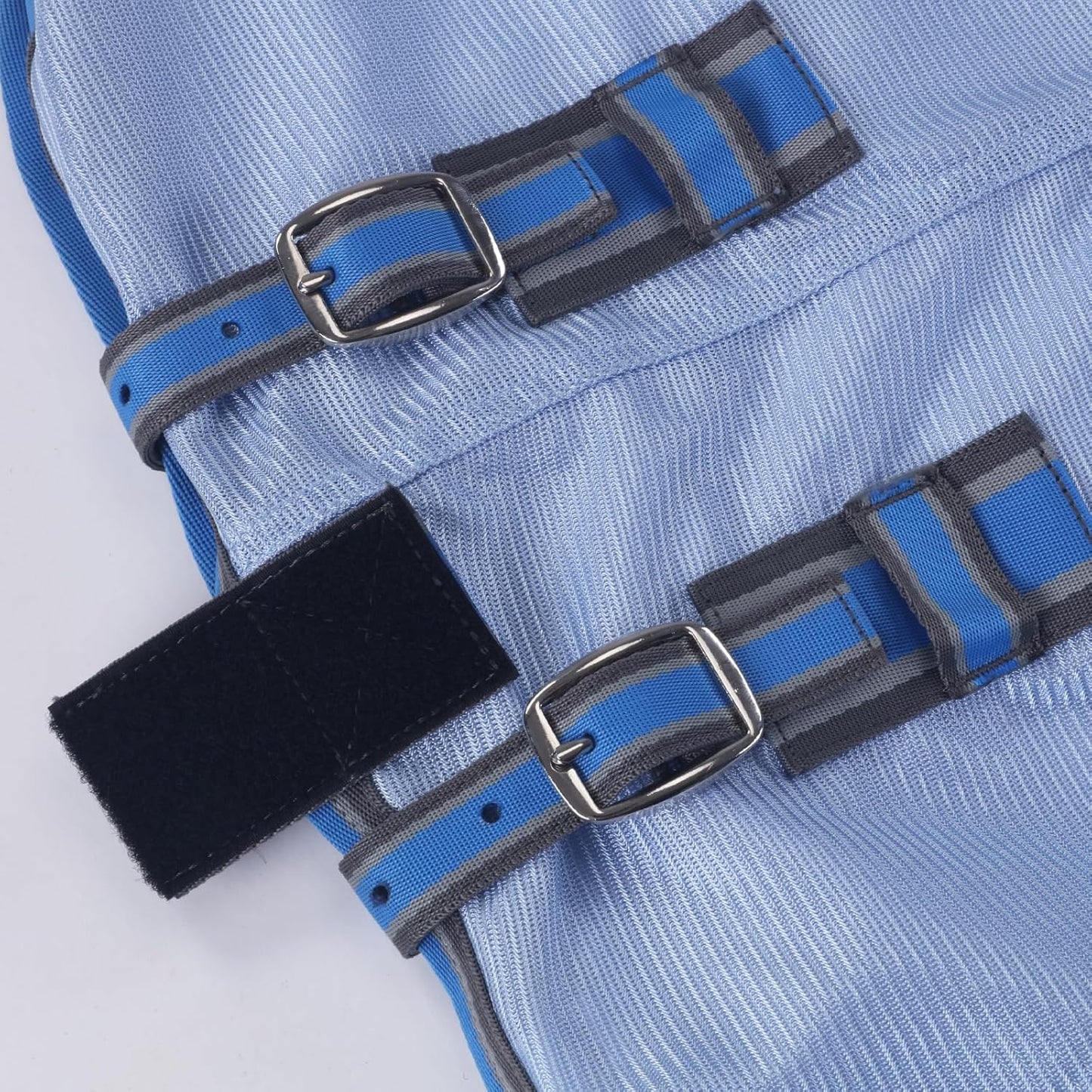 Horse Fly Sheet, Standard Neck Comfy Mesh Fly Sheet for Horses, Equine Summer Sheets UV-Protective Lightblue 63
