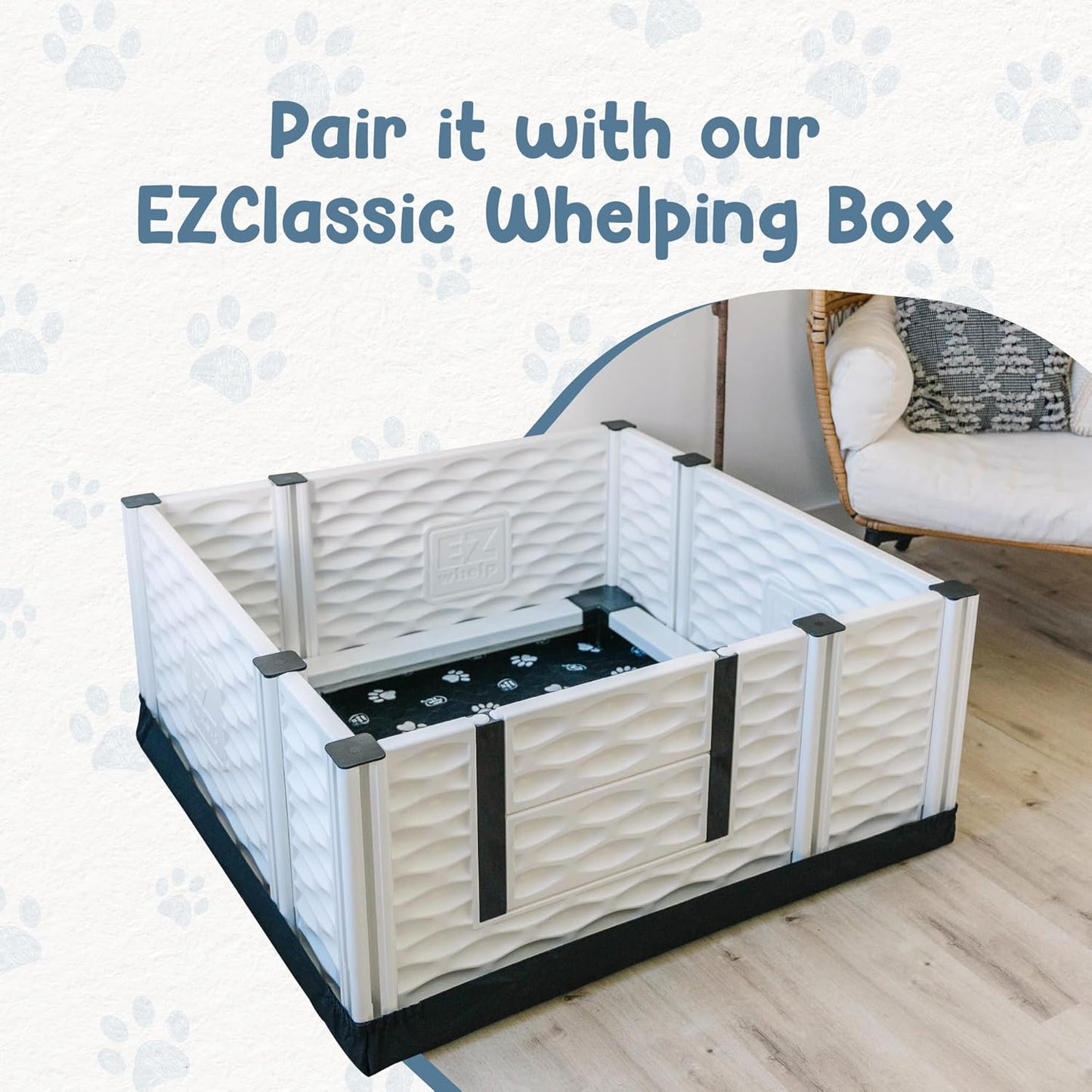 EZwhelp Reusable Dog Pee Pads, Washable Waterproof Mats for Dog Potty Training or Whelping Pads, 50x80 Inch, 2 Pack