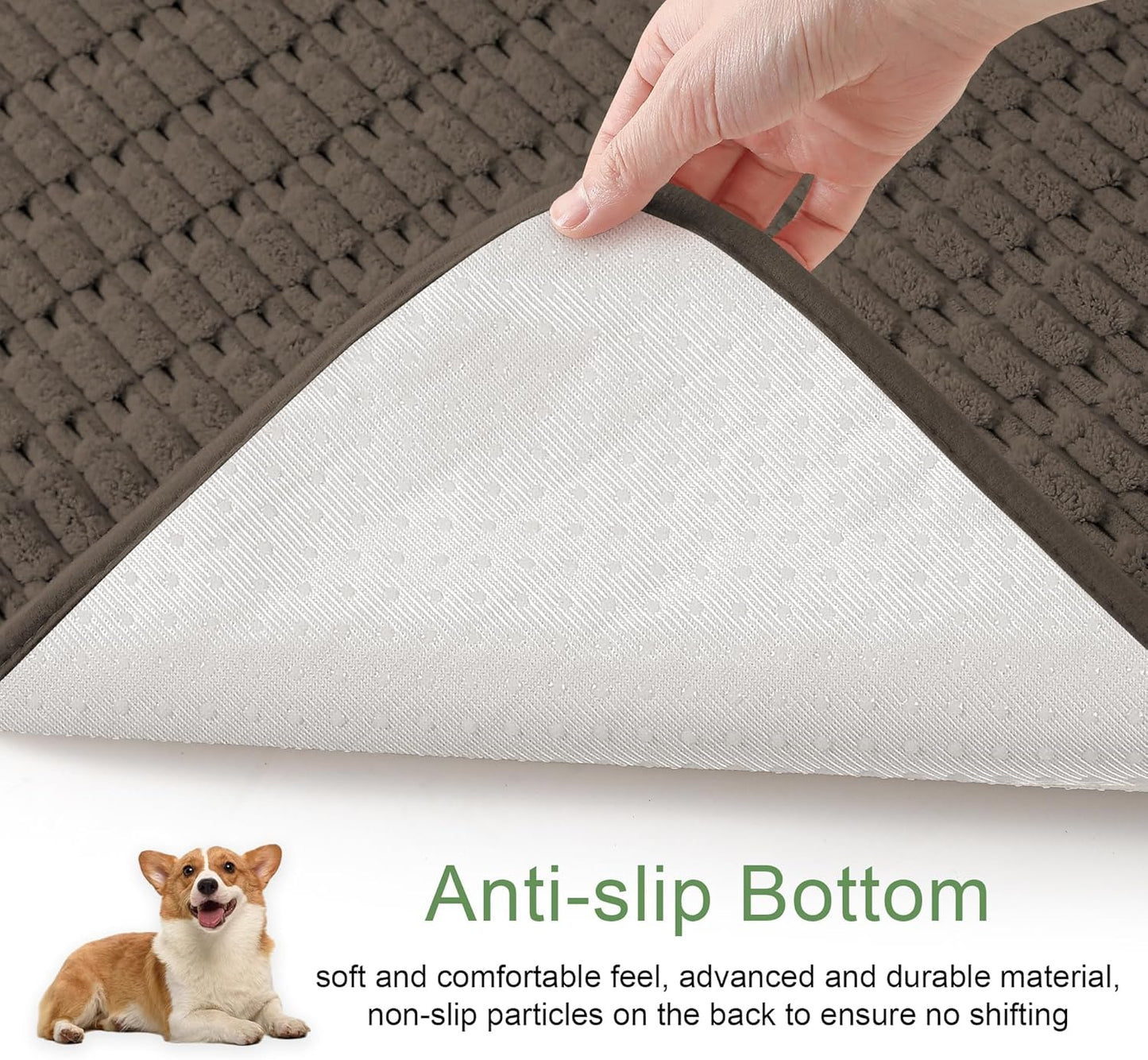 Washable Pee Pads for Dogs, 2 Pack Reusable Puppy Pads Dog Pads, Non-Slip Dog Pee Pads, Leakproof Pet Pee Pads Wee Wee Pads for Dogs. (Coffee, 20"x20"(Pack of 2))