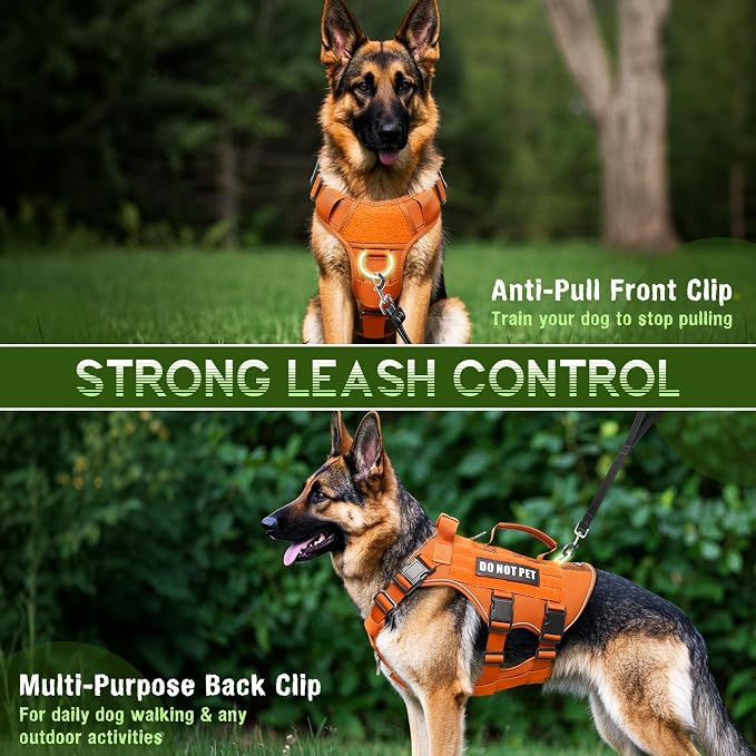 Tactical Molle Vest Mesh Dog Harness with 10 Removale Pet Patches | Breathable Service Dog harness with Double Soft Padded Handle for Small Dog, Reflective Military Pet Vest for Walk Hiking