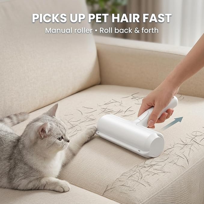 Pet Hair Remover Roller for Dog & Cat Hair | Reusable, Self Cleaning, For Furniture, Couch, Carpet, Rugs, Bedding & Car