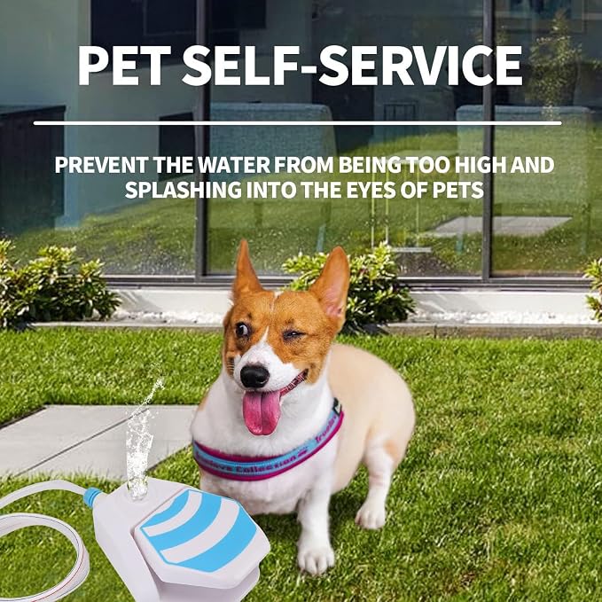 Dog Step On Water Fountain Large Capacity Dog Foot Activated Drinking Waterer for Outdoor Activities