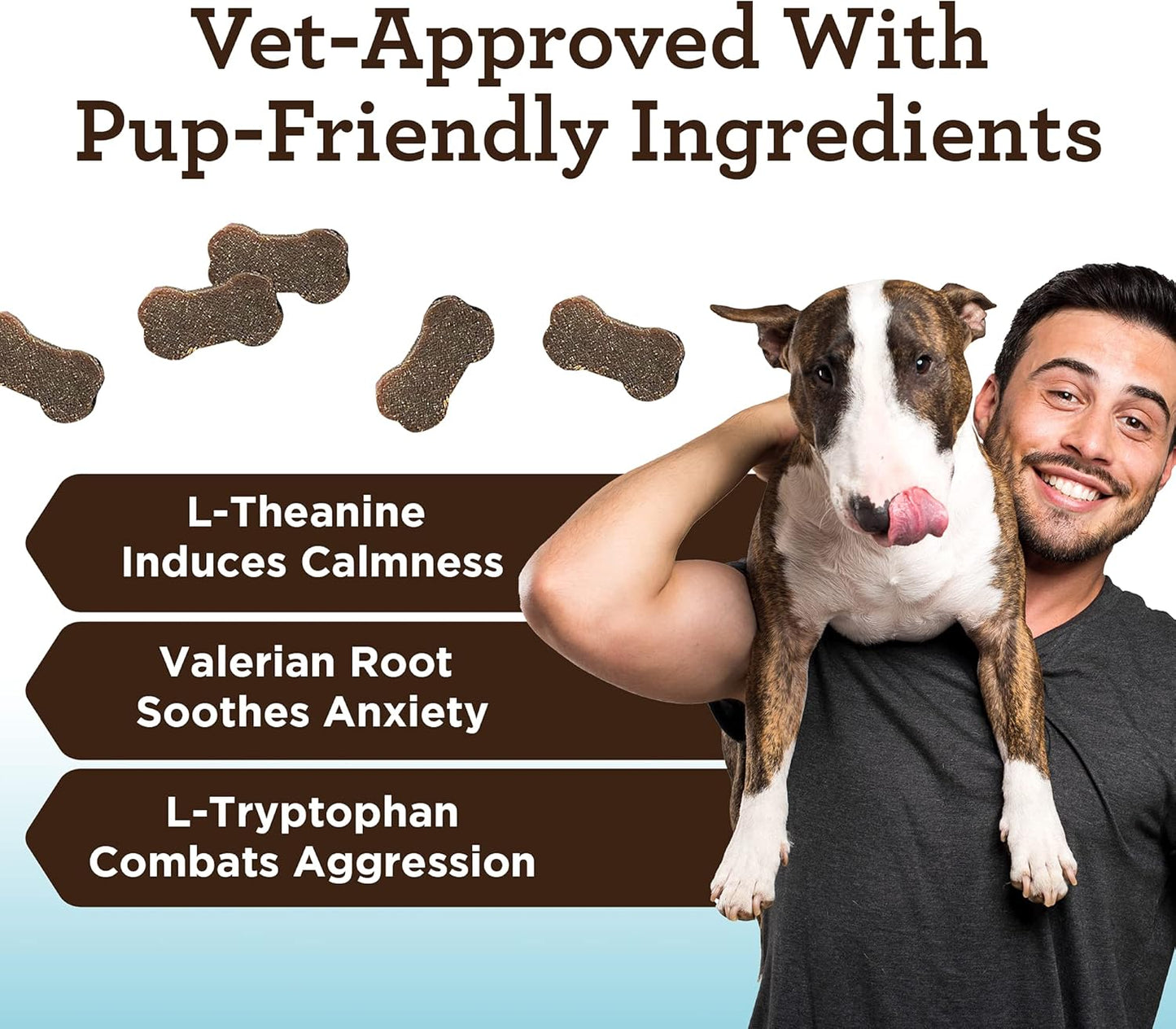 VetPro Advanced Calming Aid, Dog Anxiety Treats, Enhanced with Organic Hemp Seed Oil, Veterinarian Formulated Dog Calming Treats