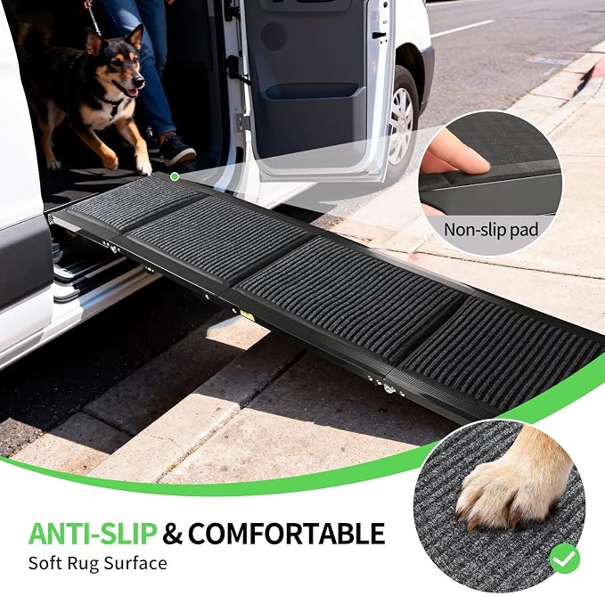 Dog Ramp for Car, Folding Pet Ramp, 63"