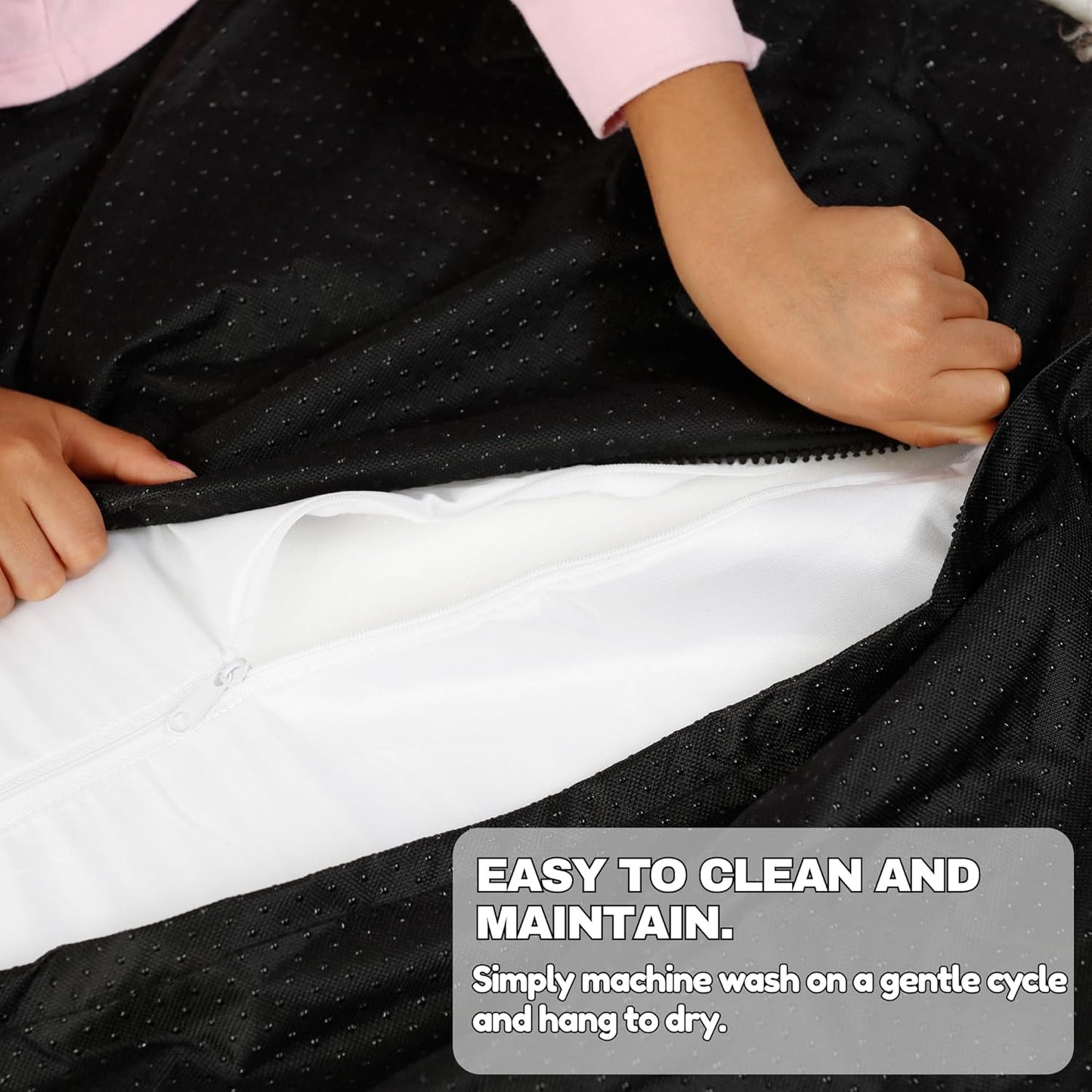 IHAPPYDOG Luxury Faux Fur Orthopedic Dog Bed, Memory Foam Dog Bed for Small, Medium, Large and XL Pets, Fluffy Pet Bed with Waterproof and Washable Cover (Grey, 40"x25")